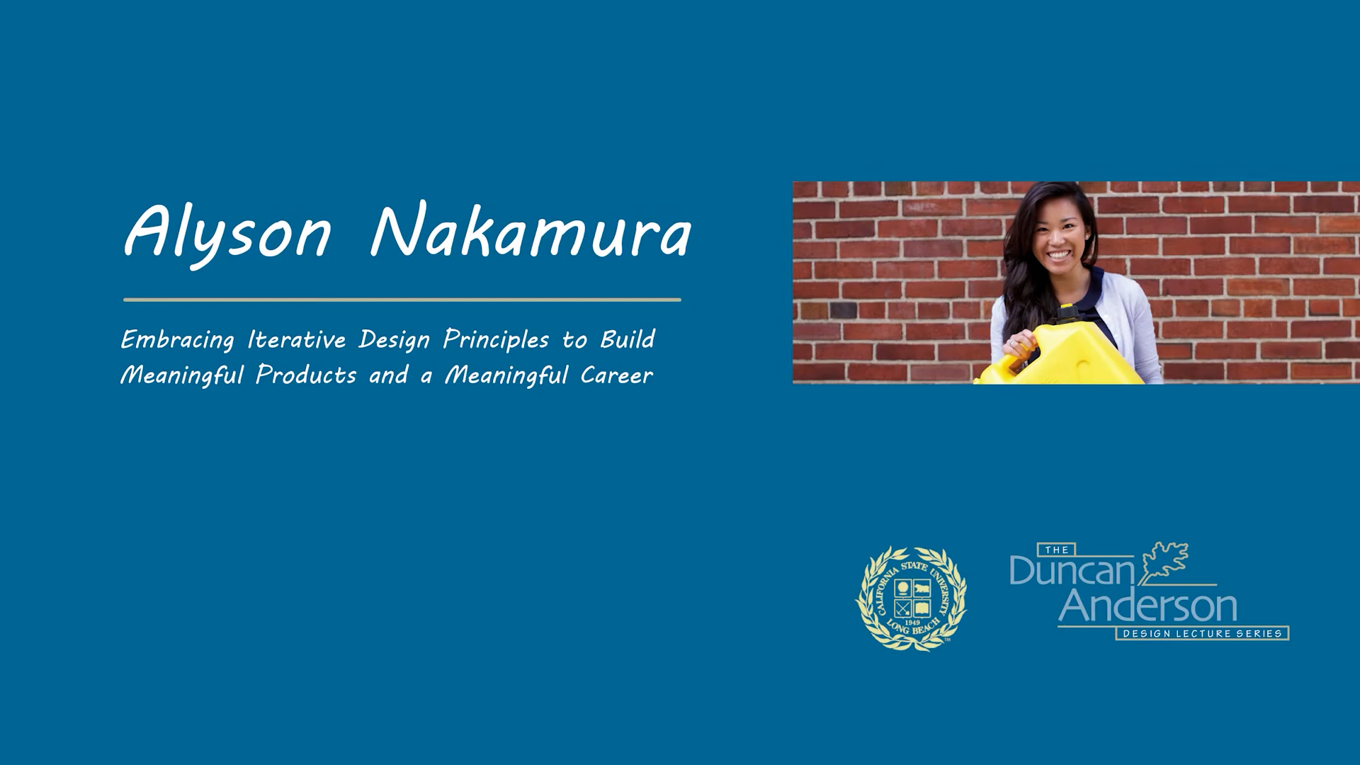 Alyson Nakamura - Duncan Anderson Design Lecture Series - Spring 2019